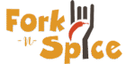 Fork-n-Spice logo with a fork holding a red chili pepper.